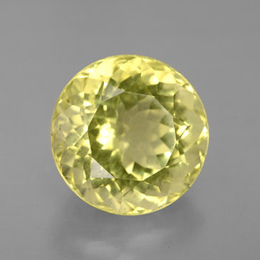 Quartz jaune naturelle coupe roude, 6,33 ct, VS