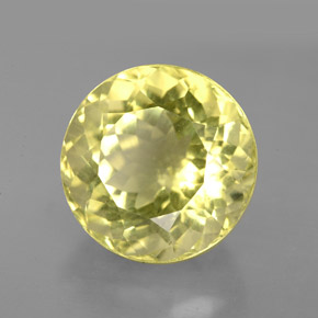 Quartz jaune naturelle coupe roude, 6,33 ct, VS