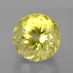 Quartz jaune naturelle coupe roude, 6,98 ct, VS
