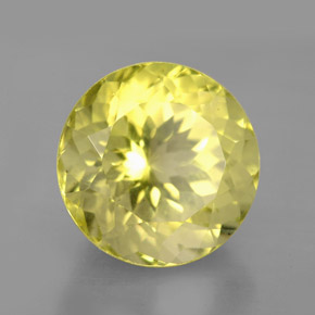 Quartz jaune naturelle coupe roude, 6,98 ct, VS