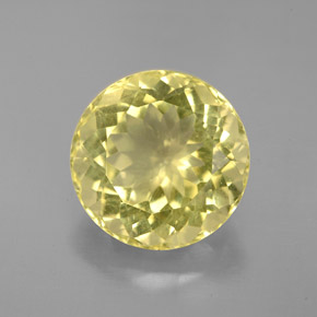 Quartz jaune naturelle coupe roude, 5,79 ct, VS