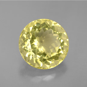 Quartz jaune naturelle coupe roude, 5,79 ct, VS