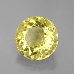 Quartz jaune naturelle coupe roude, 6,46 ct, VVS-VS