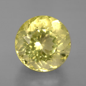 Quartz jaune naturelle coupe roude, 6,98 ct, VVS-VS