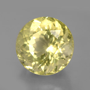 Quartz jaune naturelle coupe roude, 6,98 ct, VVS-VS