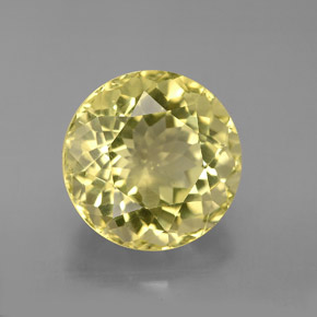 Quartz jaune naturelle coupe roude, 6,12 ct, VVS-VS