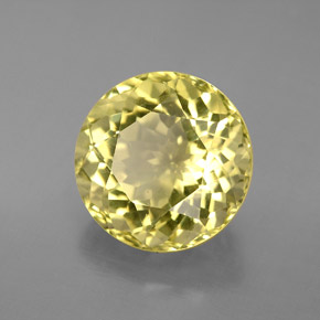 Quartz jaune naturelle coupe roude, 6,12 ct, VVS-VS