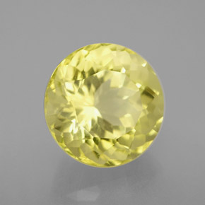 Quartz jaune naturelle coupe roude, 5,25 ct, VS