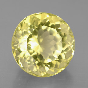 Quartz jaune naturelle coupe roude, 5,43 ct, VVS-VS