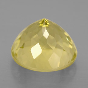 Quartz jaune naturelle coupe roude, 5,43 ct, VVS-VS
