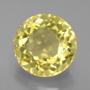 Quartz jaune naturelle coupe roude, 5,07 ct, VS