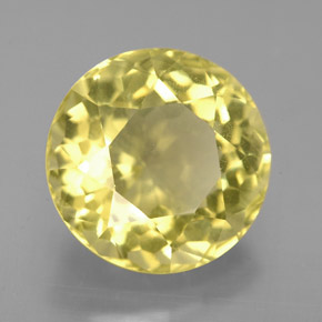 Quartz jaune naturelle coupe roude, 5,07 ct, VS