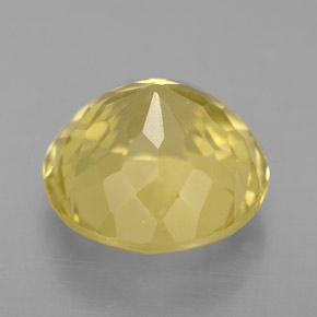 Quartz jaune naturelle coupe roude, 5,07 ct, VS