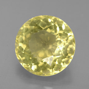 Quartz jaune naturelle coupe roude, 4,69 ct, VS