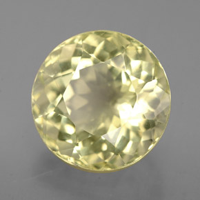 Quartz jaune naturelle coupe roude, 5,22 ct, VVS