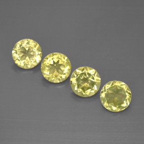 Achetez naturel ct Citron Quartz gems, Coupe roude, En provenance Brésil chez GemSelect. En stock, livraison internationale!