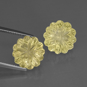 Achetez naturel ct jaune quartz gems, taille fleur, en provenance brésil chez gemselect. en stock, livraison internationale!