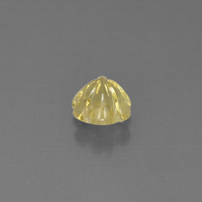 Quartz jaune naturelle taille fleur, 2,19 ct, transparent