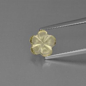 Quartz jaune naturelle taille fleur, 1,86 ct, transparent