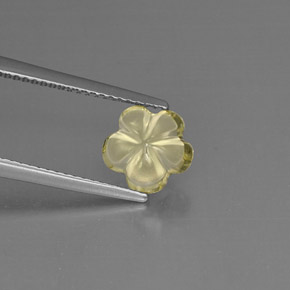 Quartz jaune naturelle taille fleur, 1,86 ct, transparent