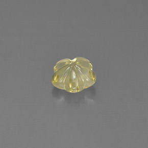 Quartz jaune naturelle taille fleur, 1,86 ct, transparent