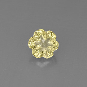 Quartz jaune naturelle taille fleur, 2,62 ct, transparent