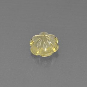 Quartz jaune naturelle taille fleur, 2,62 ct, transparent
