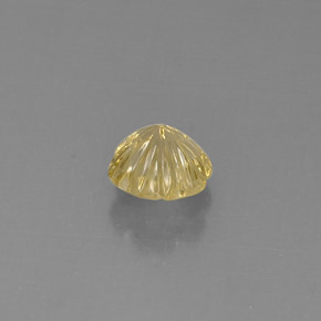 Quartz jaune naturelle taille fleur, 2,47 ct, transparent