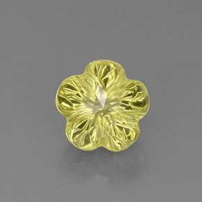 Quartz jaune naturelle taille fleur, 7,35 ct, transparent