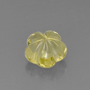 Quartz jaune naturelle taille fleur, 7,35 ct, transparent