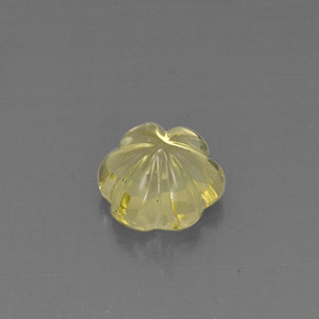Quartz jaune naturelle taille fleur, 2,98 ct, transparent
