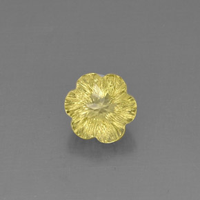 Quartz jaune naturelle taille fleur, 2,52 ct, transparent