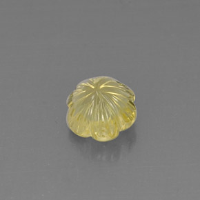 Quartz jaune naturelle taille fleur, 2,52 ct, transparent