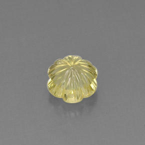 Quartz jaune naturelle taille fleur, 2,57 ct, transparent