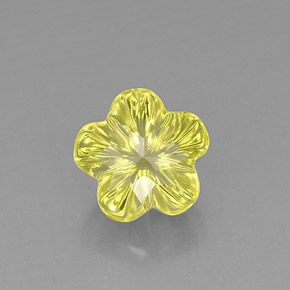 Quartz jaune naturelle taille fleur, 6,47 ct, transparent