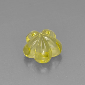 Quartz jaune naturelle taille fleur, 6,47 ct, transparent