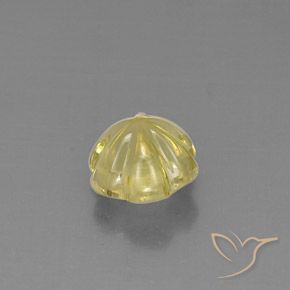 Quartz Jaune clair naturelle Taille Fleur, 4.06 ct, Transparent