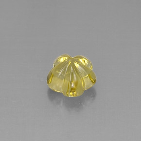 Quartz jaune naturelle taille fleur, 2,49 ct, transparent