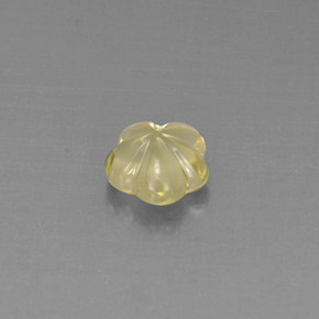 Quartz jaune naturelle taille fleur, 1,77 ct, transparent