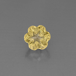 Quartz jaune naturelle taille fleur, 2,93 ct, transparent