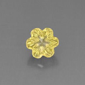 Quartz Citron naturelle Taille Fleur, 3.66 ct, Transparent