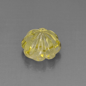 Quartz jaune naturelle taille fleur, 7,42 ct, transparent