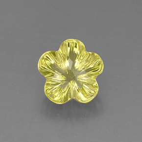 Quartz jaune naturelle taille fleur, 6,69 ct, transparent