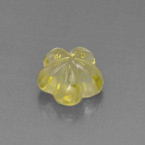 Quartz jaune naturelle taille fleur, 6,69 ct, transparent