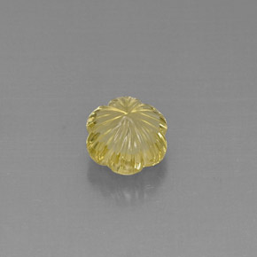 Quartz jaune naturelle taille fleur, 2,67 ct, transparent