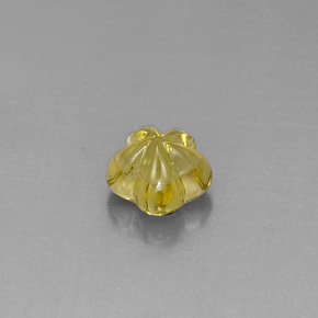 Quartz jaune naturelle taille fleur, 2,52 ct, transparent
