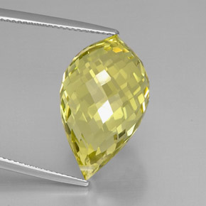 Quartz Citron naturelle Briolette, 22.69 ct, VVS-VS