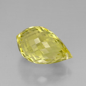 Quartz Citron naturelle Briolette, 22.69 ct, VVS-VS
