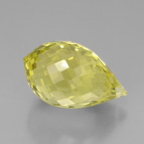 Quartz jaune naturelle briolette, 24,29 ct, VVS-VS