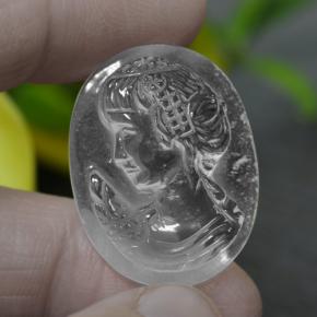 Quartz blanc naturelle forme fantaisie, 24,34 ct, transparent